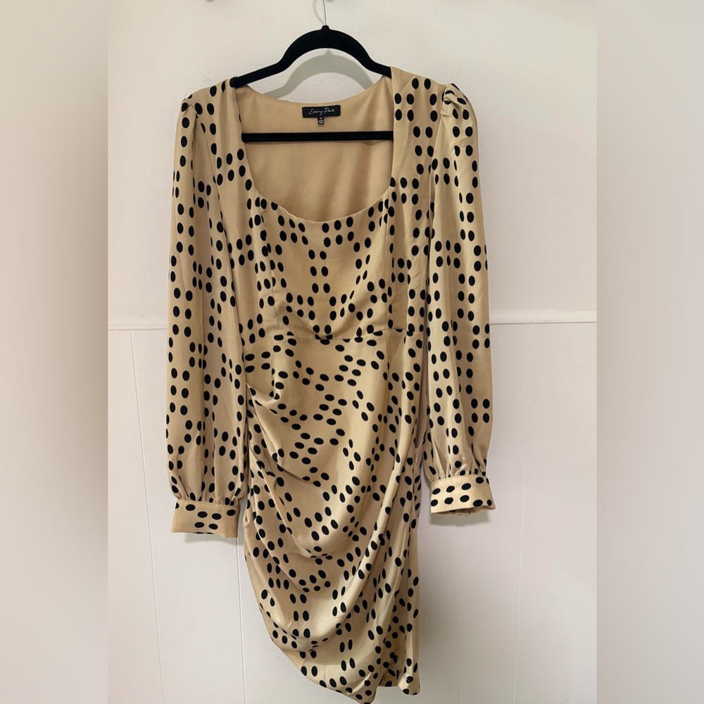 Emory Park Black and Cream Long Sleeve Dress